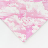 Dekorative elegante Soft Powder rosa Wolken Fleecedecke (Ecke)