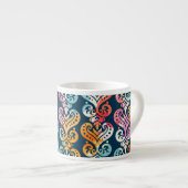 Dekorative Elemente, vielseitiges Musterdesign. Espressotasse (Vorderseite Rechts)