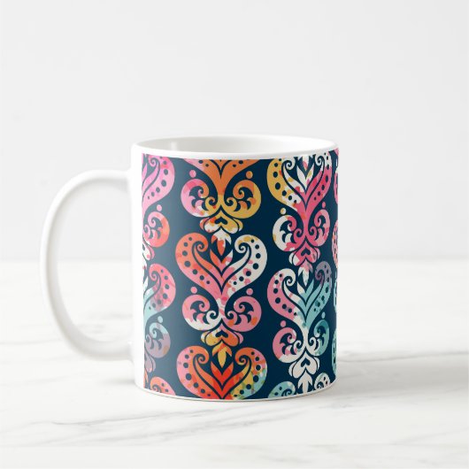 Dekorative Elemente, vielseitiges Musterdesign. Kaffeetasse (Links)