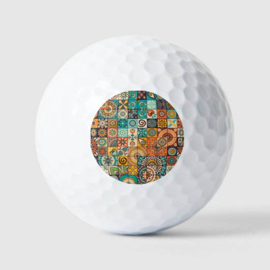 Dekorative Elemente: Vintag handGezeichnet Muster Golfball (Vorderseite)