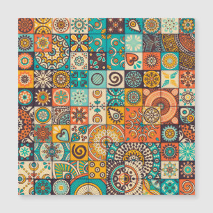 Dekorative Elemente: Vintag handGezeichnet Muster Magnetkarte