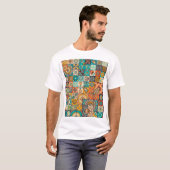 Dekorative Elemente: Vintag handGezeichnet Muster T-Shirt (Vorne ganz)
