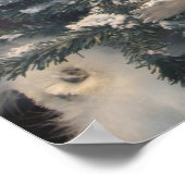 Dekorative Eule auf Weihnachtsbaum Poster (Ecke)