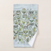 Dekorative Eulen Badhandtuch Set (Handtuch)