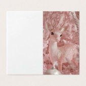 Dekorative Fairy Pink Holiday Deer (Außenseite Aufgefaltet)