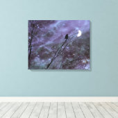 Dekorative Fantasy Crow Art Leinwanddruck (Insitu (Holzboden))