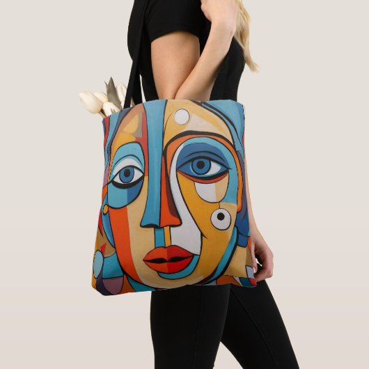 Dekorative Farbgestaltung Abstrakte Kunst Tasche (Von Nahem)