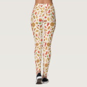 Dekorative Fast Food Patterns Leggings (Rückseite)