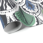 Dekorative Feathers Geschenkpapier (Rolleneckpunkt)