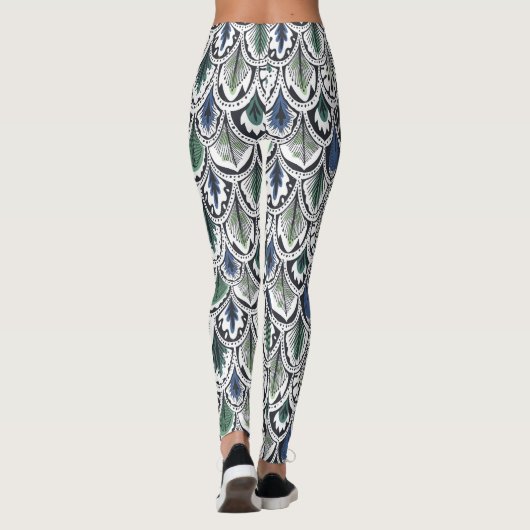 Dekorative Feathers Leggings (Rückseite)