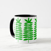 Dekorative Ferns - Grün Tasse (Vorderseite Links)