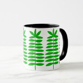 Dekorative Ferns - Grün Tasse (VorderseiteRechts)