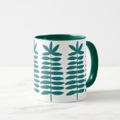 Dekorative Ferns - Hunter Green Tasse (VorderseiteRechts)