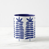 Dekorative Ferns - Navy Blue Tasse (Zentrum)