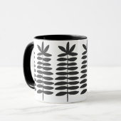 Dekorative Ferns - Schwarz Tasse (Vorderseite Links)