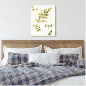 Dekorative Ferns und eine Libelle Leinwanddruck (Insitu (Schlafzimmer))