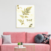 Dekorative Ferns und eine Libelle Leinwanddruck (Insitu (Wohnzimmer))