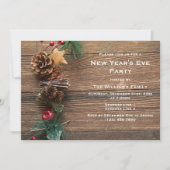 Dekorative Festgarland Neujahr Party Einladung (Vorderseite)