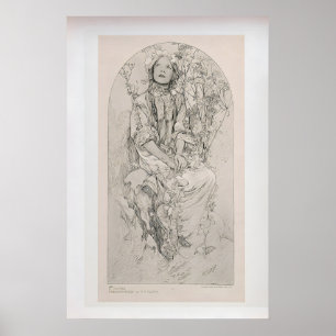 Dekorative Figuren 8 von Alphonse Mucha  Vintage Poster