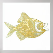 Dekorative Fish Foil Prints Foliendrucke (Vorderseite)