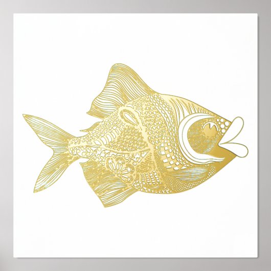 Dekorative Fish Foil Prints Foliendrucke (Vorderseite)