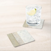 Dekorative Flächenmalerei in neutralen Farben Rechteckiger Pappuntersetzer (Vor Ort)