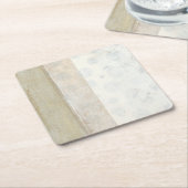 Dekorative Flächenmalerei in neutralen Farben Rechteckiger Pappuntersetzer (angewinkelt)