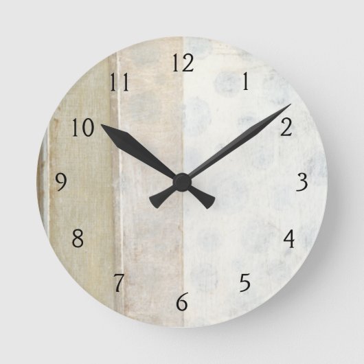 Dekorative Flächenmalerei in neutralen Farben Runde Wanduhr (Vorderseite)