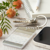 Dekorative Flächenmalerei in neutralen Farben Schlüsselanhänger (Vorderseite rechts)