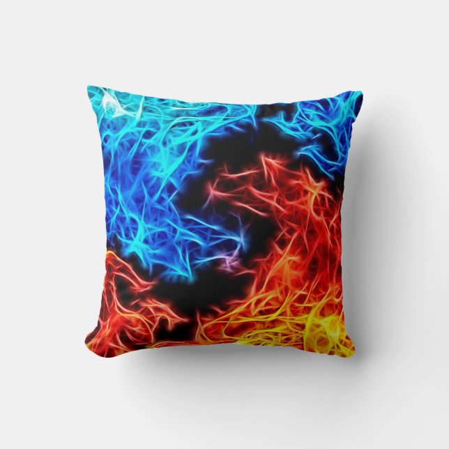 Dekorative Flammen - schönes Kissen des Guts und (Vorderseite)