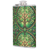 Dekorative Flasche mit einem lebendigen Baumdesign Flachmann (Links)