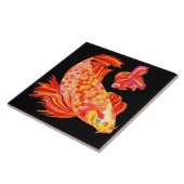 Dekorative Fliese des Goldfischentwurfs (Seite)