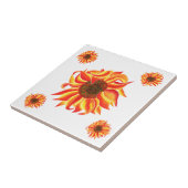 Dekorative Fliese des Sonnenblumeentwurfs (Seite)