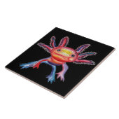 Dekorative Fliese des unverschämten Axolotl (Seite)