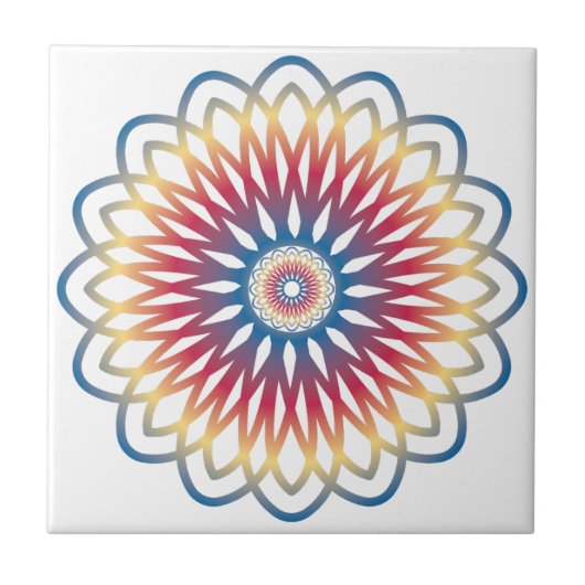 Dekorative Fliesenkunst Mandala-Design Fliese (Vorderseite)