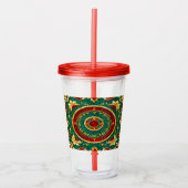 Dekorative Floral Holiday Acrylic Tumbler Acryltrinkbecher (Vorderseite)