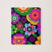 Dekorative, florfarbige Blume Puzzle (Vertikal)