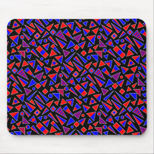 Dekorative Formen - Diagonal - Schwarz Mousepad