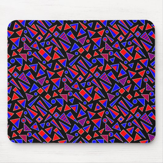 Dekorative Formen - Diagonal - Schwarz Mousepad (Vorne)