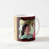 Dekorative Foto Rahmen Golden Papercut Rooster Tas Kaffeetasse (VorderseiteRechts)