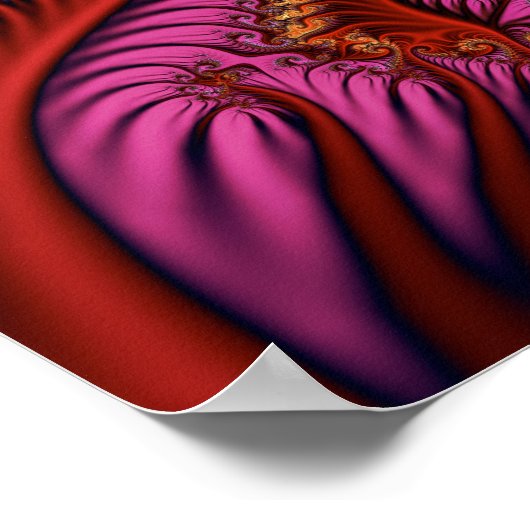 Dekorative Fraktal Spirals Poster (Ecke)