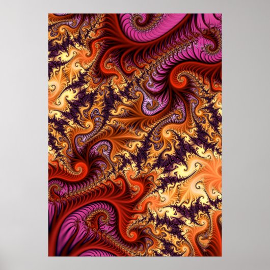 Dekorative Fraktal Spirals Poster (Vorne)