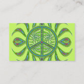 DEKORATIVE FRIEDENSzeichen-VISITENKARTEN Visitenkarte (Rückseite)