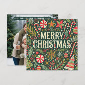 Dekorative frohe Weihnachten (Vorne/Hinten)