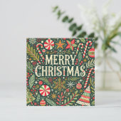 Dekorative frohe Weihnachten (Stehend Vorderseite)