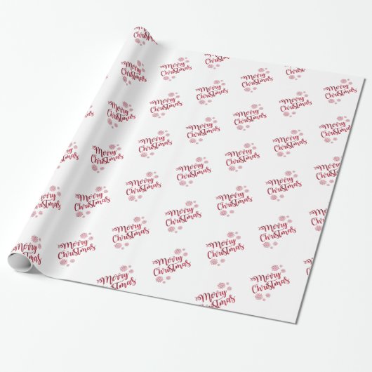 Dekorative frohe Weihnachten Geschenkpapier (Ungerollt)
