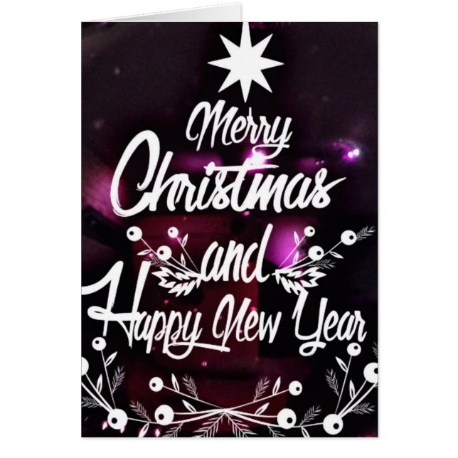 Dekorative frohe Weihnachten glücklichen Urlaub (Vorne)