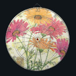 Dekorative Gänseblümchen Dartscheibe<br><div class="desc">© Sue Schlabach/wildes Apple.  Eine Sammlung dekorative Gänseblümchen in den gelben und rosa Schatten. Das Bild kennzeichnet einen weg weißen Hintergrund.</div>