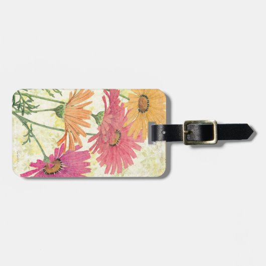 Dekorative Gänseblümchen Gepäckanhänger (Vorderseite horizontal)