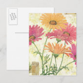 Dekorative Gänseblümchen Postkarte (Vorne/Hinten)
